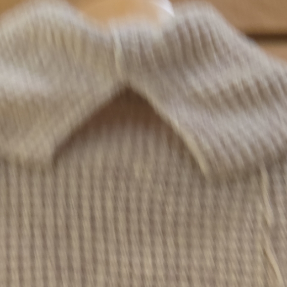 Free People Waffle Neutral Cowl Neck Sweater, M, GUC, Hygge Vibes, Neutral Comfy - Picture 8 of 11